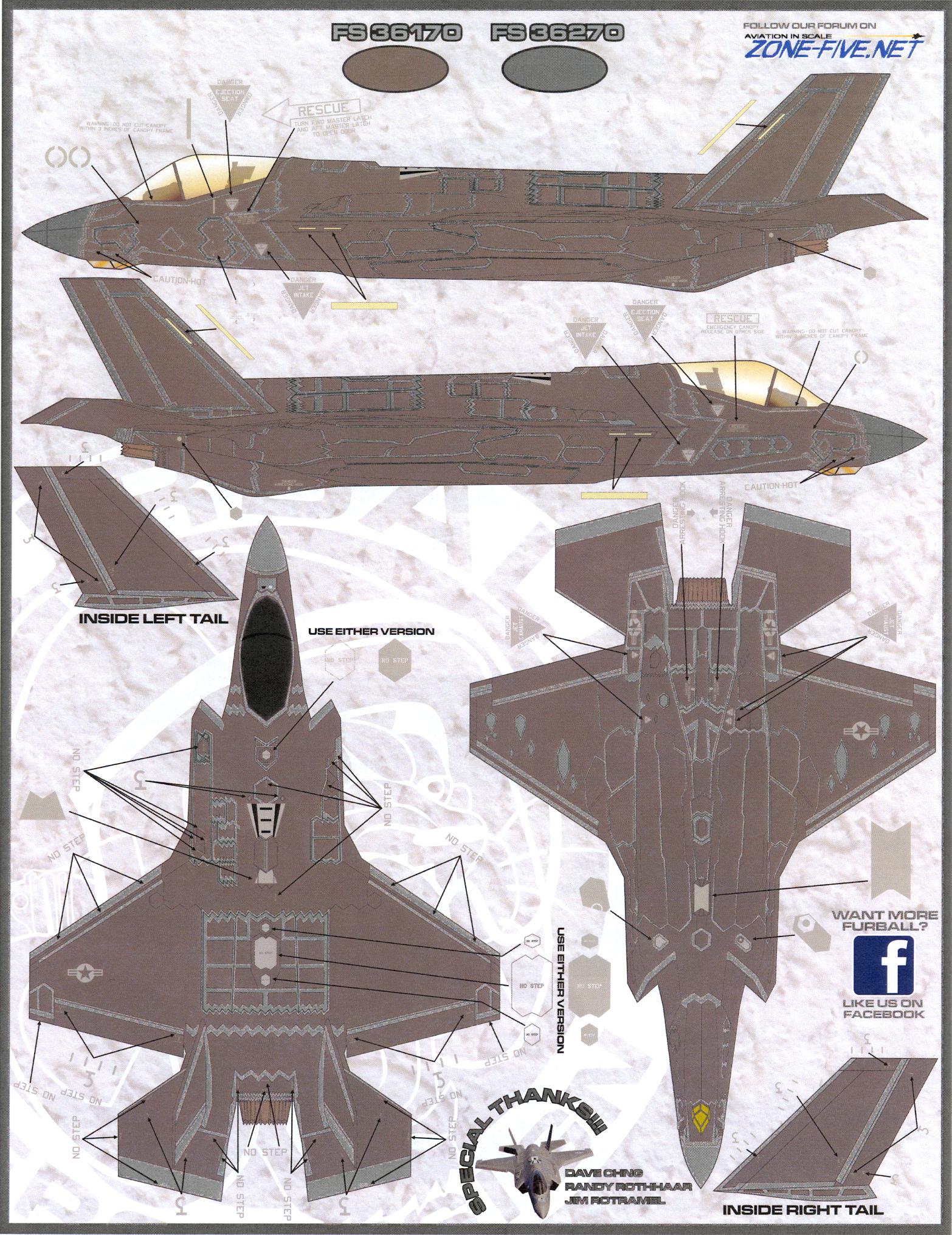 Furball Decals 1 48 LOCKHEED MARTIN F 35A JOINT STRIKE FIGHTER Part 1